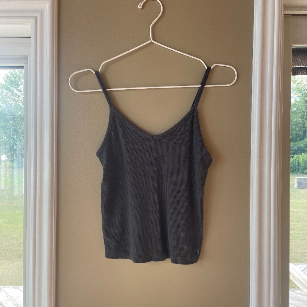 American Eagle Dark Grey Tank Top - Size Small